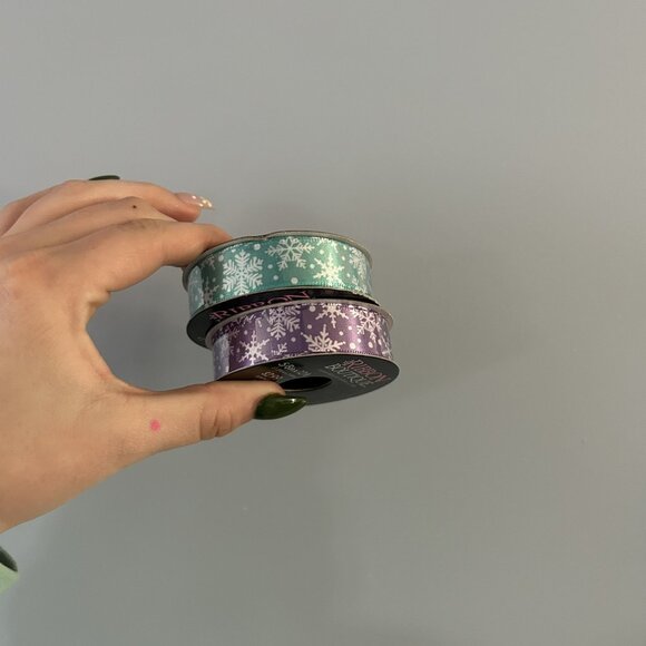 Scrapbooking Junk Journaling Lot Of 4 New Ribbons And Stamps Christmas Holiday - Picture 1 of 13